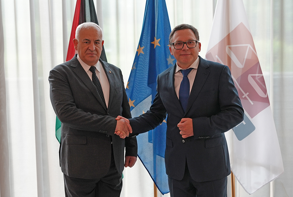 Mr Ziad Hab Al-Reeh, Minister of Interior of the Palestinian Authority, and Mr Ladislav Hamran, President of Eurojust