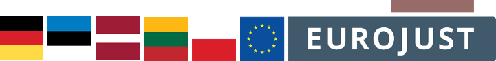 flags of de ee lv pl, Eurojust logo