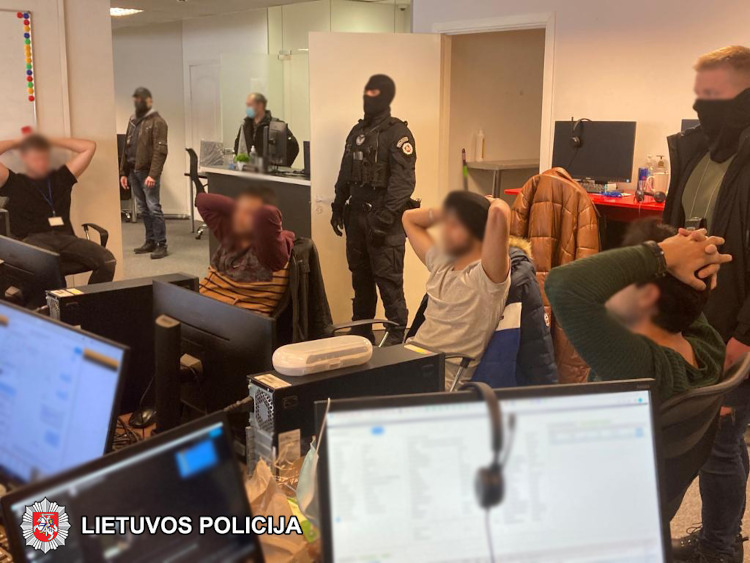 Police raid call centre in Lithuania