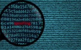 characters, with the word spoofing standing